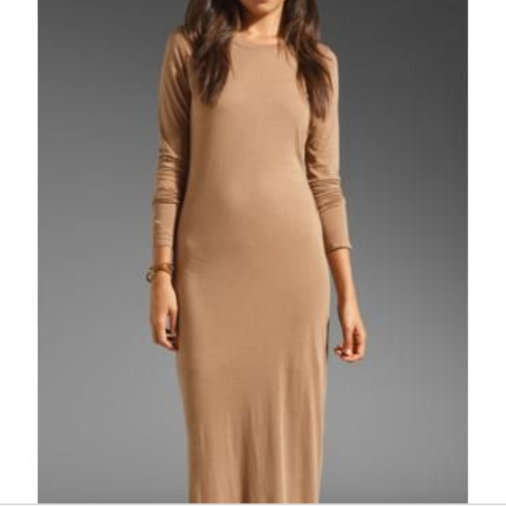 Daftbird Long sleeve maxi dress w/ slit